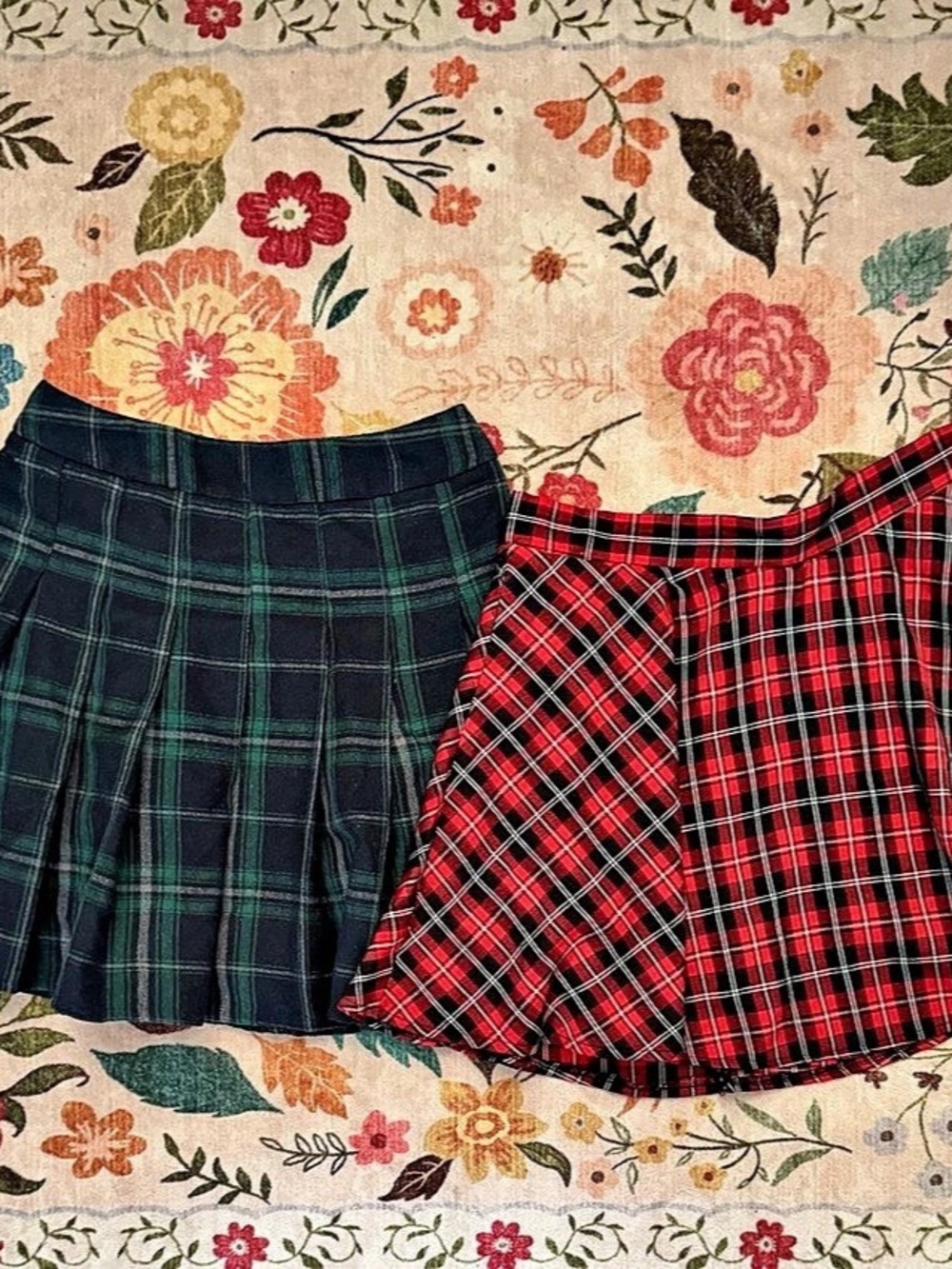 Plaid Skirts (1 red and 1 bacy blue)